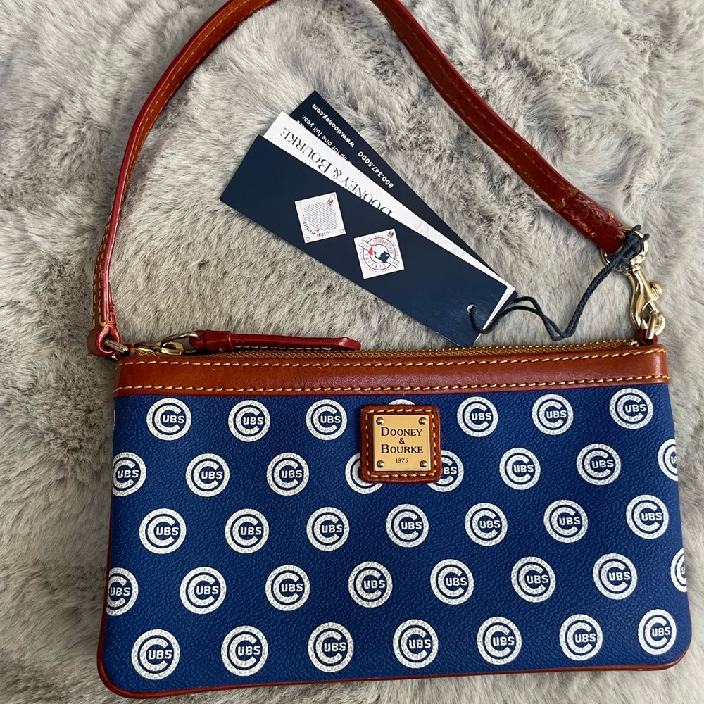 Dooney & Bourke MLB Chicago Cubs Blue & White Wristlet